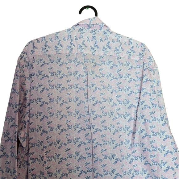 Report Collection Performance stretch pink blue long-sleeved Button-down  shirt - Picture 13 of 16